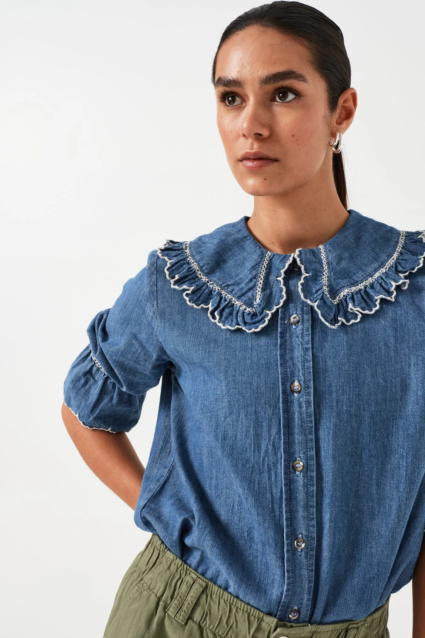 Daisy Blouse Indigo Denim