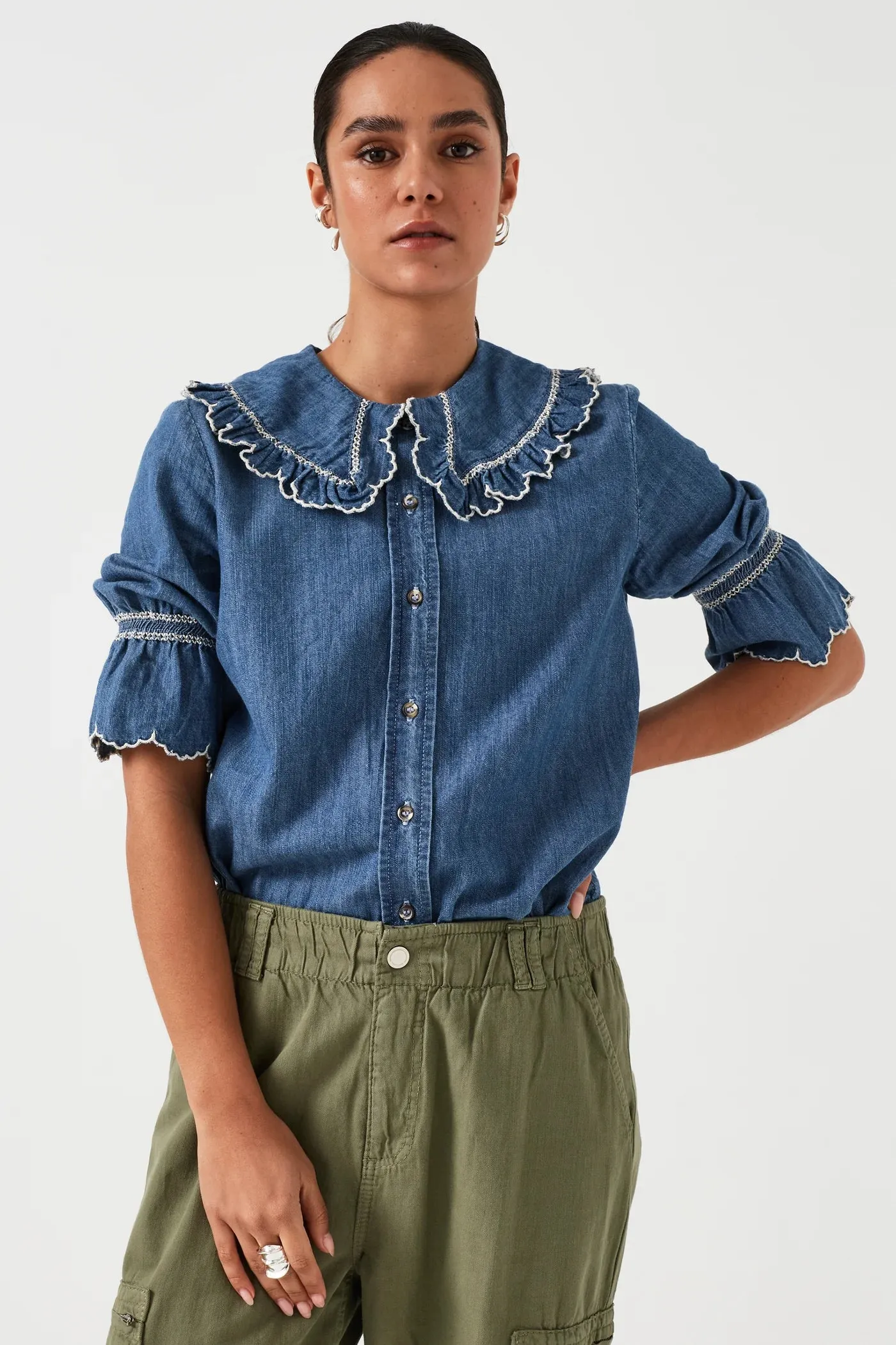 Daisy Blouse Indigo Denim