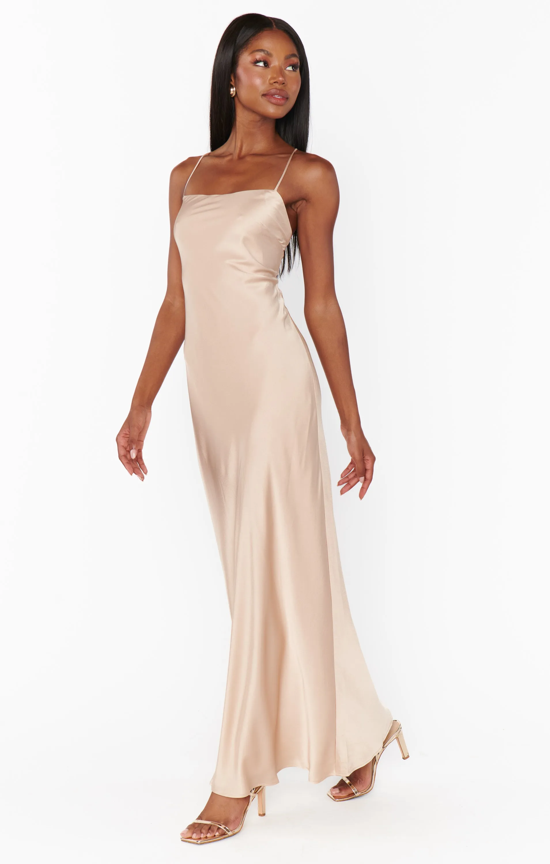 Dani Slip Dress ~ Champagne Luxe Satin