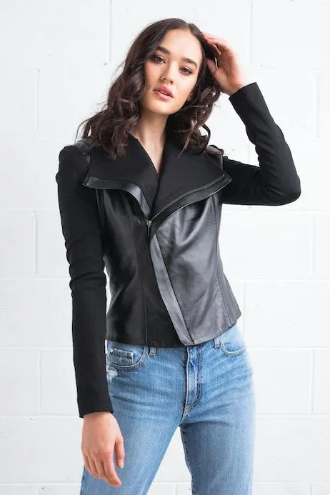 Dea The Label WOMENS GWENYTH LEATHER JACKET - BLACK