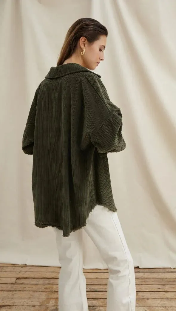 Delphine | Oversized Corduroy Shirt