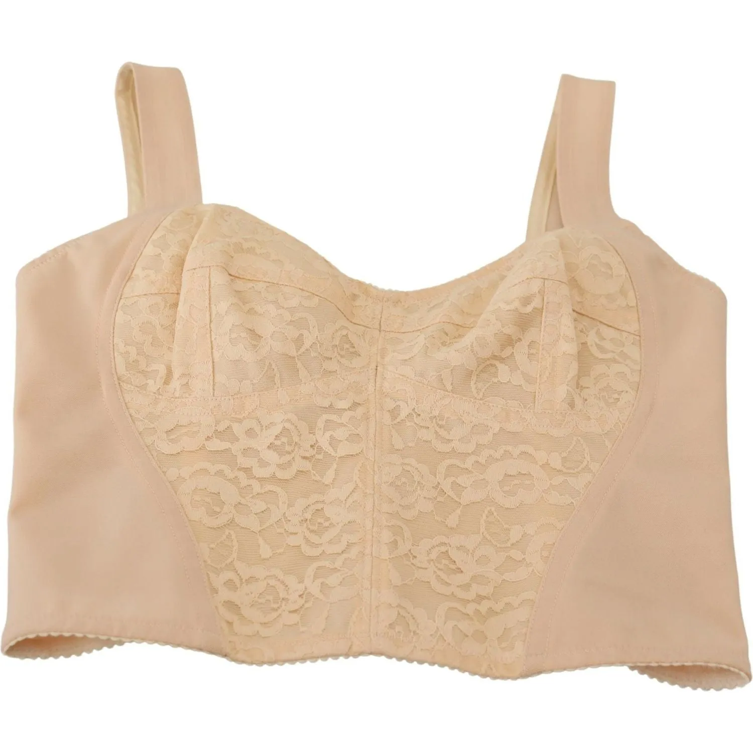 Dolce & Gabbana Elegant Beige Bustier Corset Top