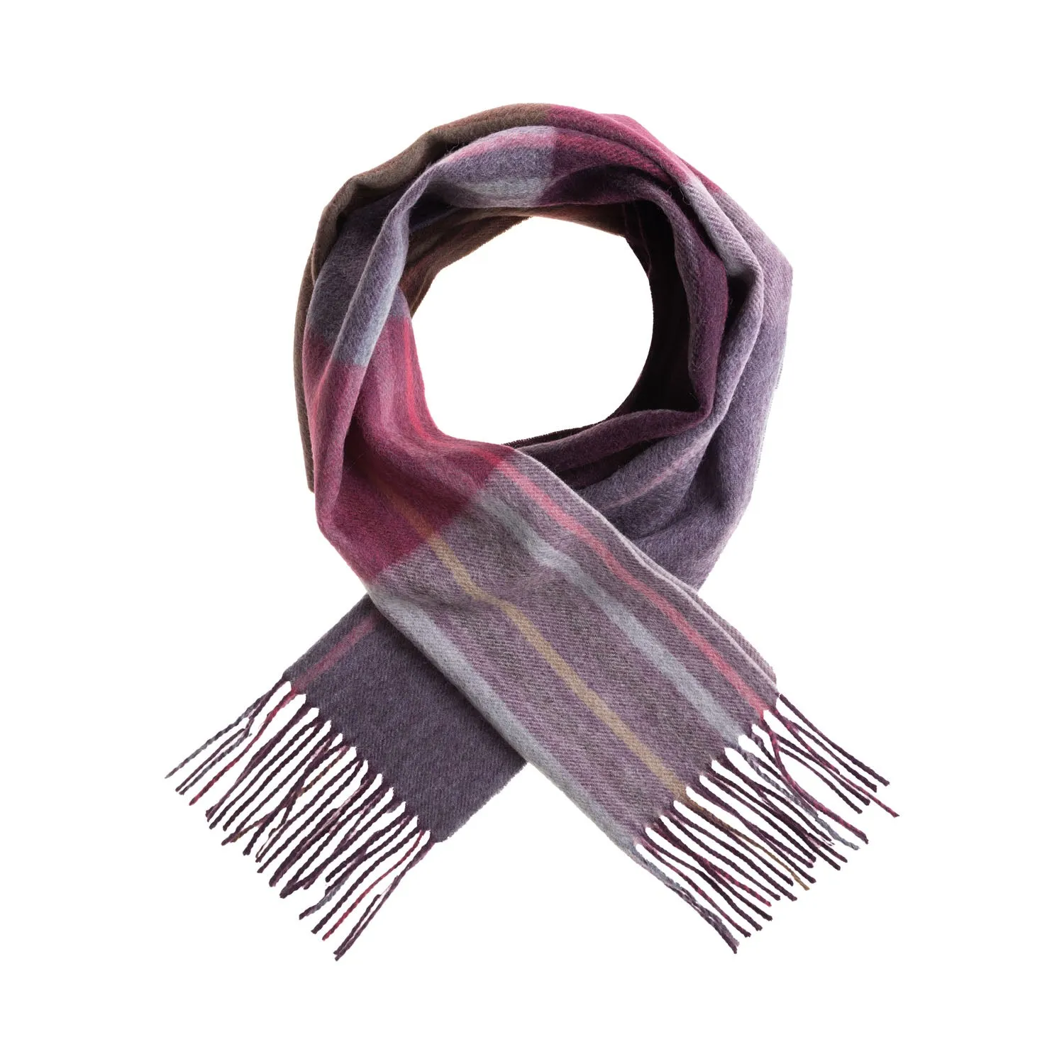 Edinburgh 100% Lambswool Scarf  Barcode Check - Wineberry