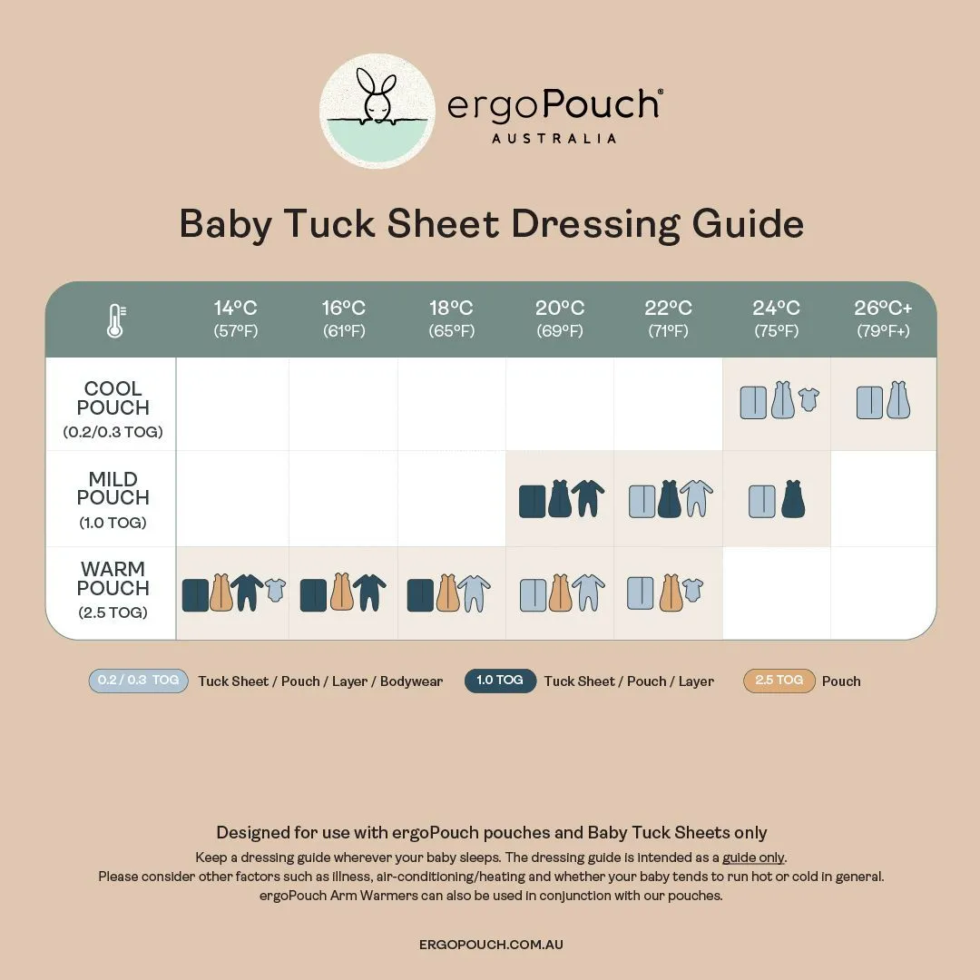 ergoPouch Cot Tuck Sheet - Rust