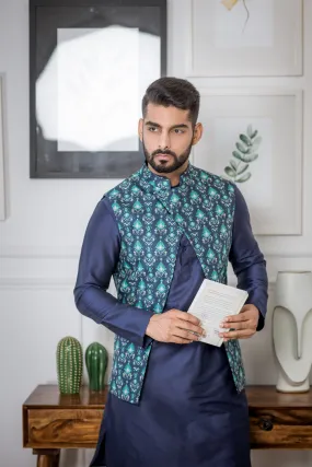 Ethereal Blue - Nehru Jacket