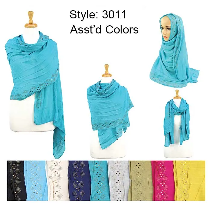 Fashion Rhinestones Lightweight Scarves Sarong 3011