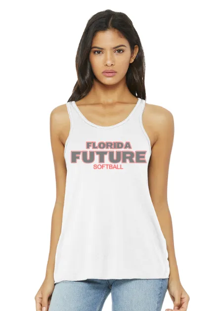 FLORIDA FUTURE LADIES COTTON RACERBACK FLOWY TANK