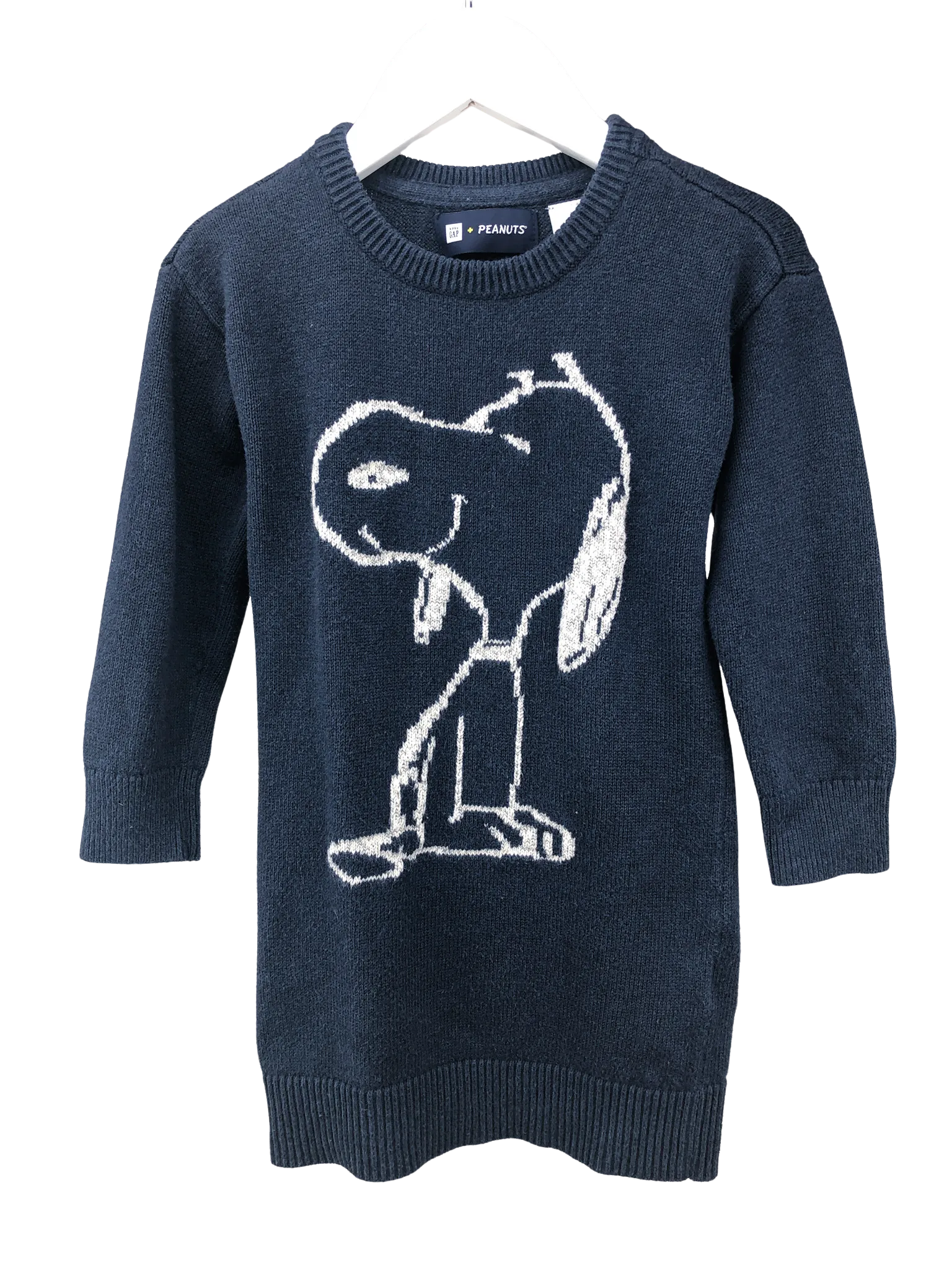 Gap Kids, Girls' Peanuts™ Snoopy Sweater Dress, Navy, Size 3