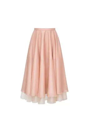 Georgiana Layered Draped Polyester Chiffon Midi Skirt