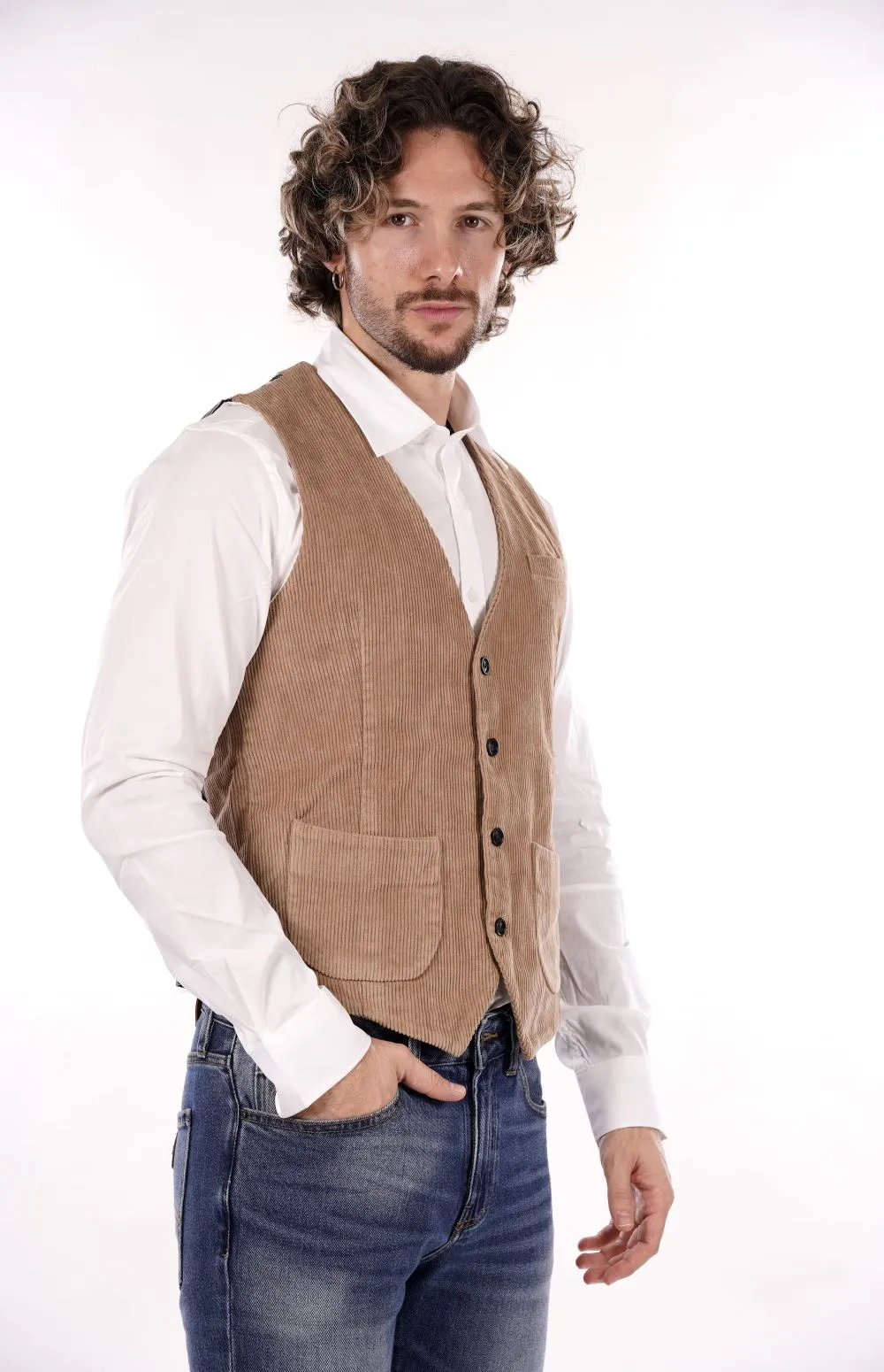 Gilet GIANNI LUPO da Uomo - beige GL5159BDCAMEL