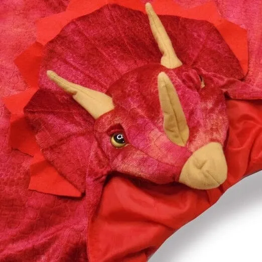 Great Pretenders Red Triceratops Hooded Cape