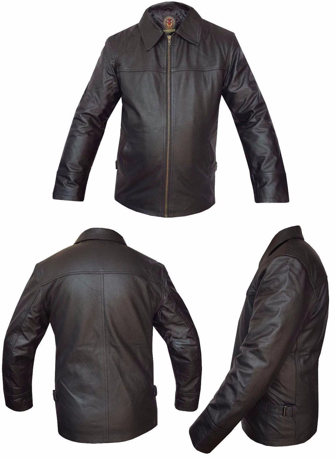 Harrington London Mens Classic Nappa Leather Jacket - Black