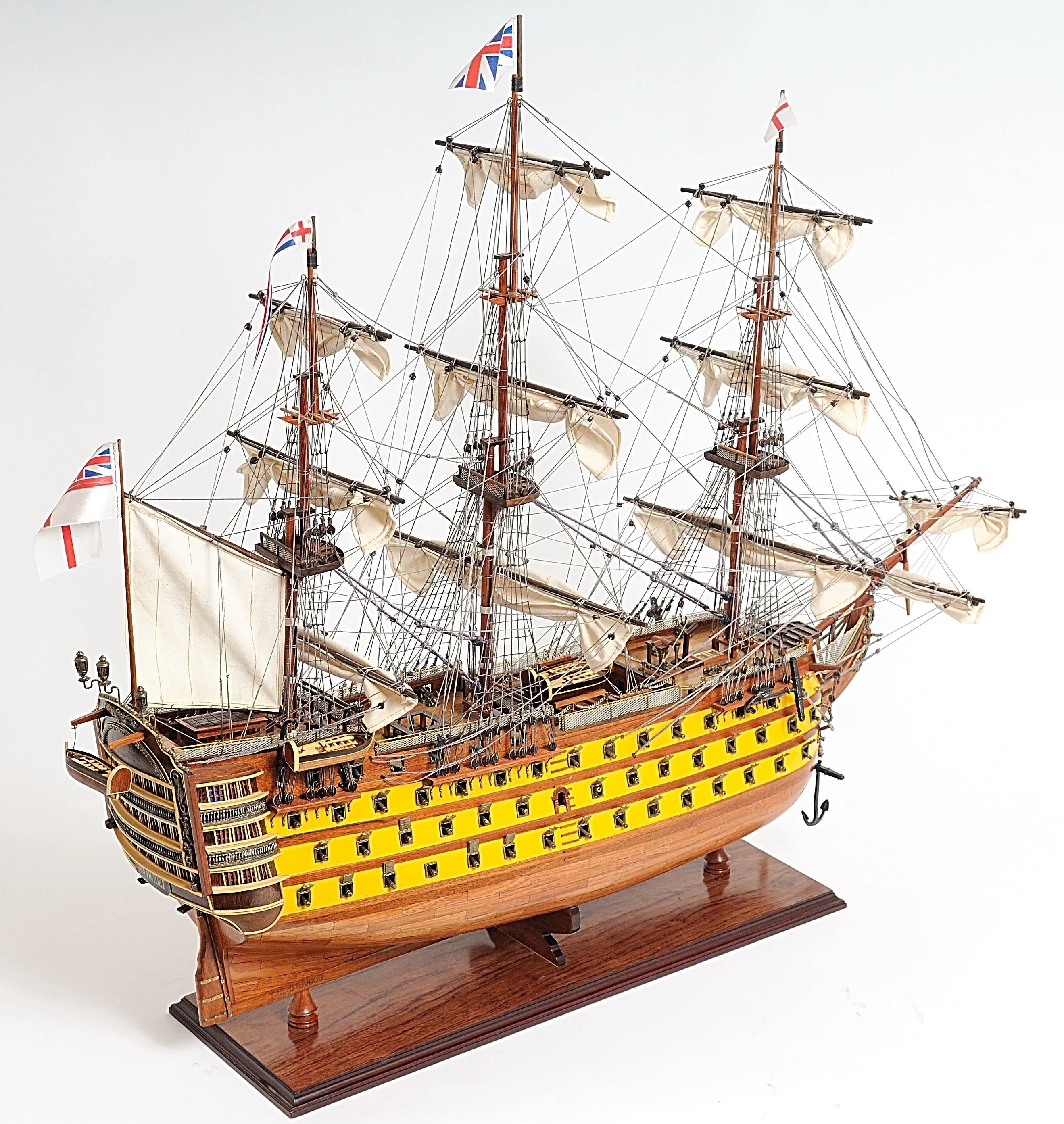 HMS Victory Admiral Nelson Flagship Tall Ship Large Sailboat Exclusive Edition Wood Painted Model Assembled