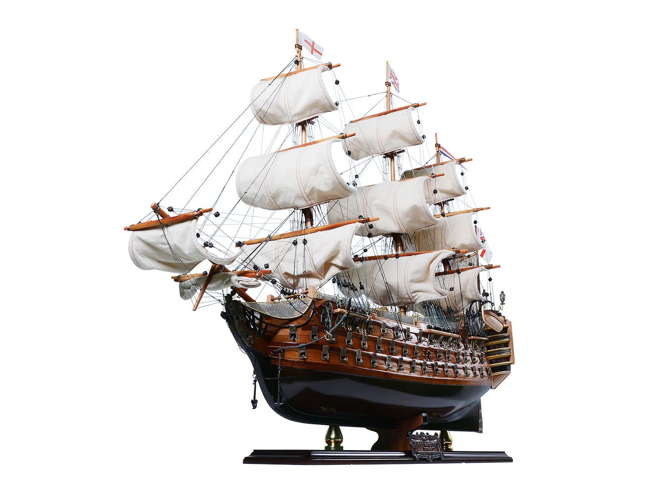 HMS Victory Admiral Nelsons Flagship Tall Ship Limited Edition Full Crooked Sails  Wood Model Sailboat Assembled