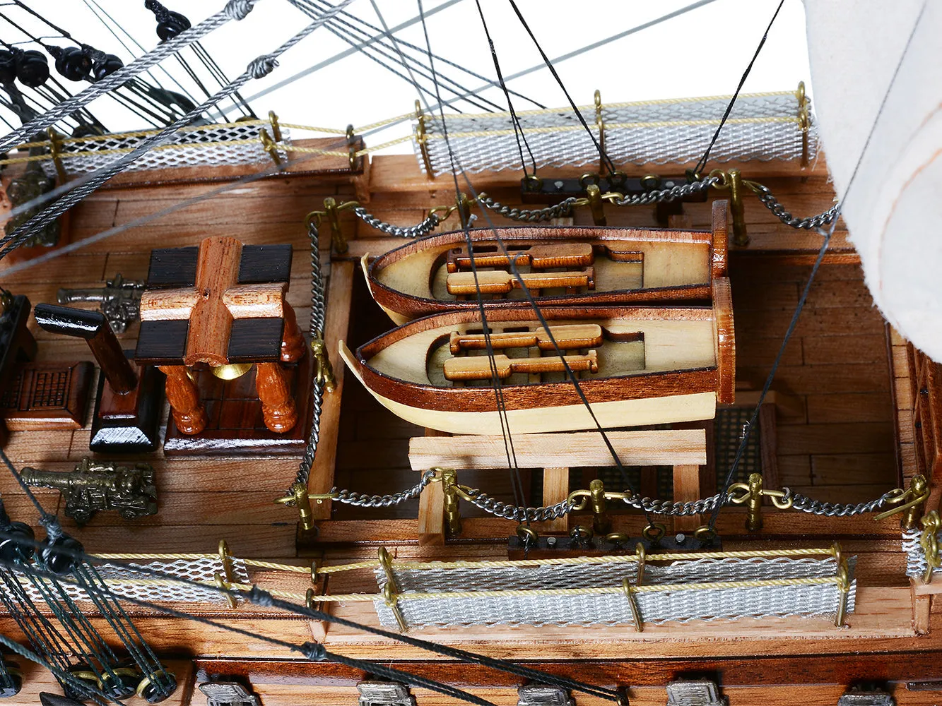 HMS Victory Admiral Nelsons Flagship Tall Ship Limited Edition Full Crooked Sails  Wood Model Sailboat Assembled