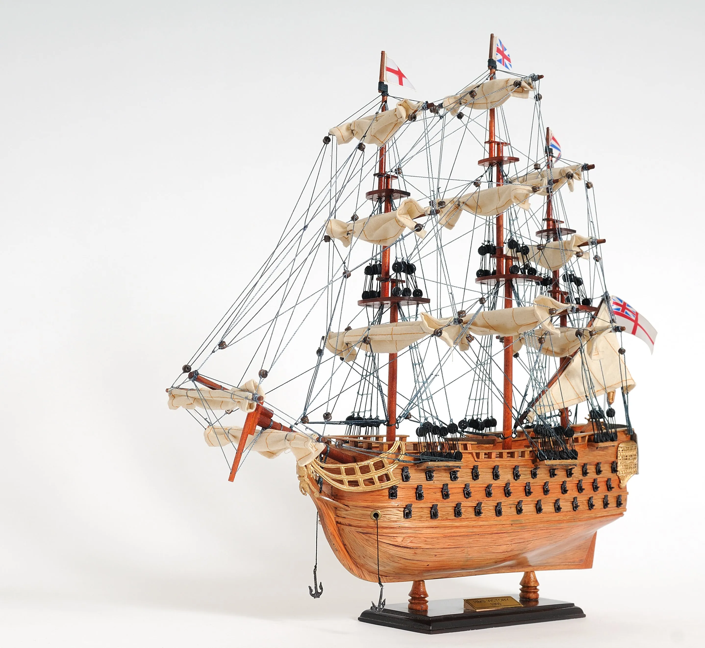 HMS Victory Small Tallship Wood Model Sailboat Assembled