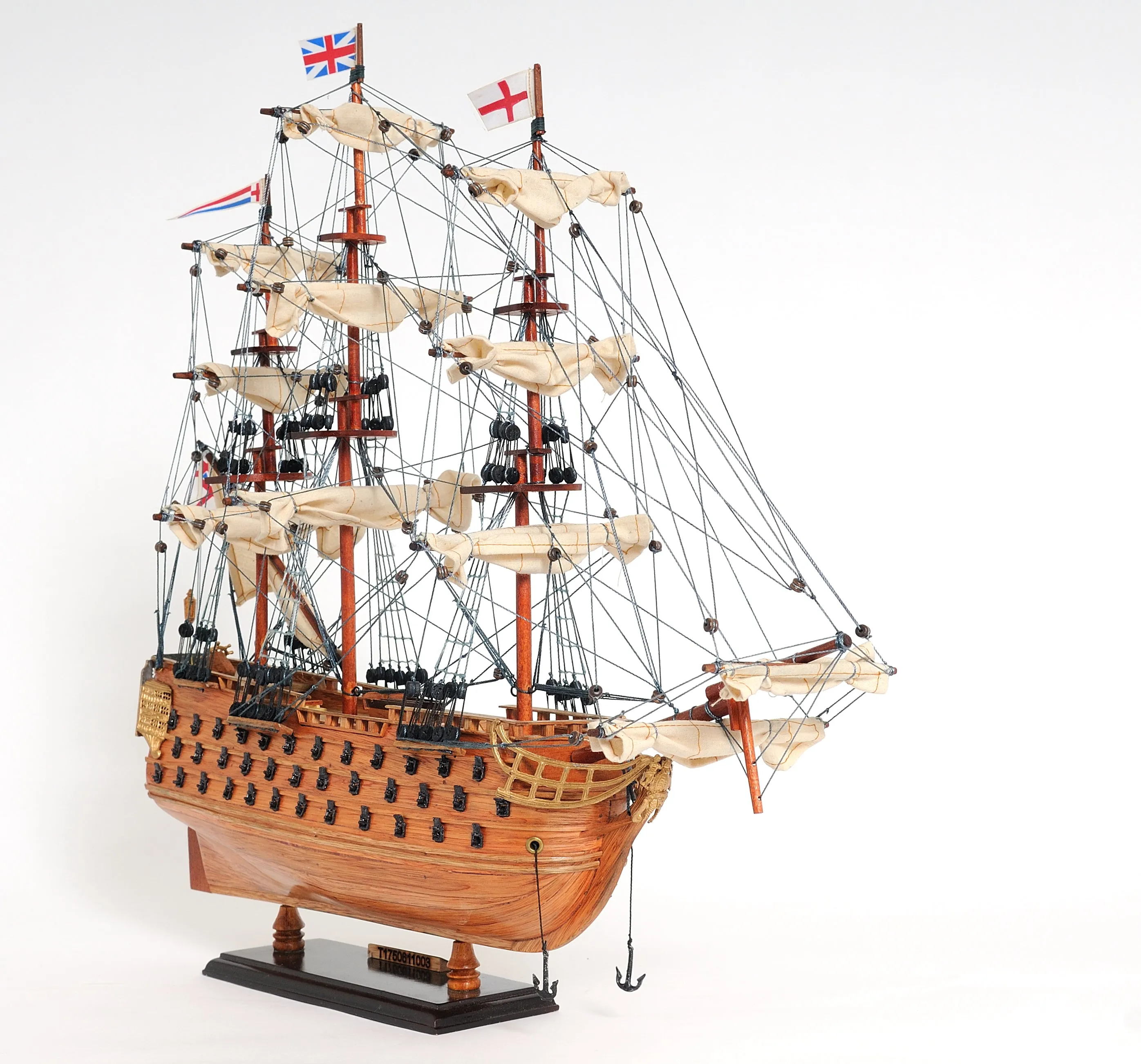 HMS Victory Small Tallship Wood Model Sailboat Assembled