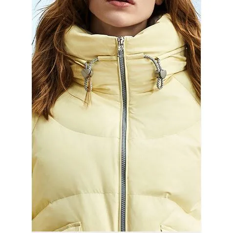 Hooded Cropped Puffa Down Jacket