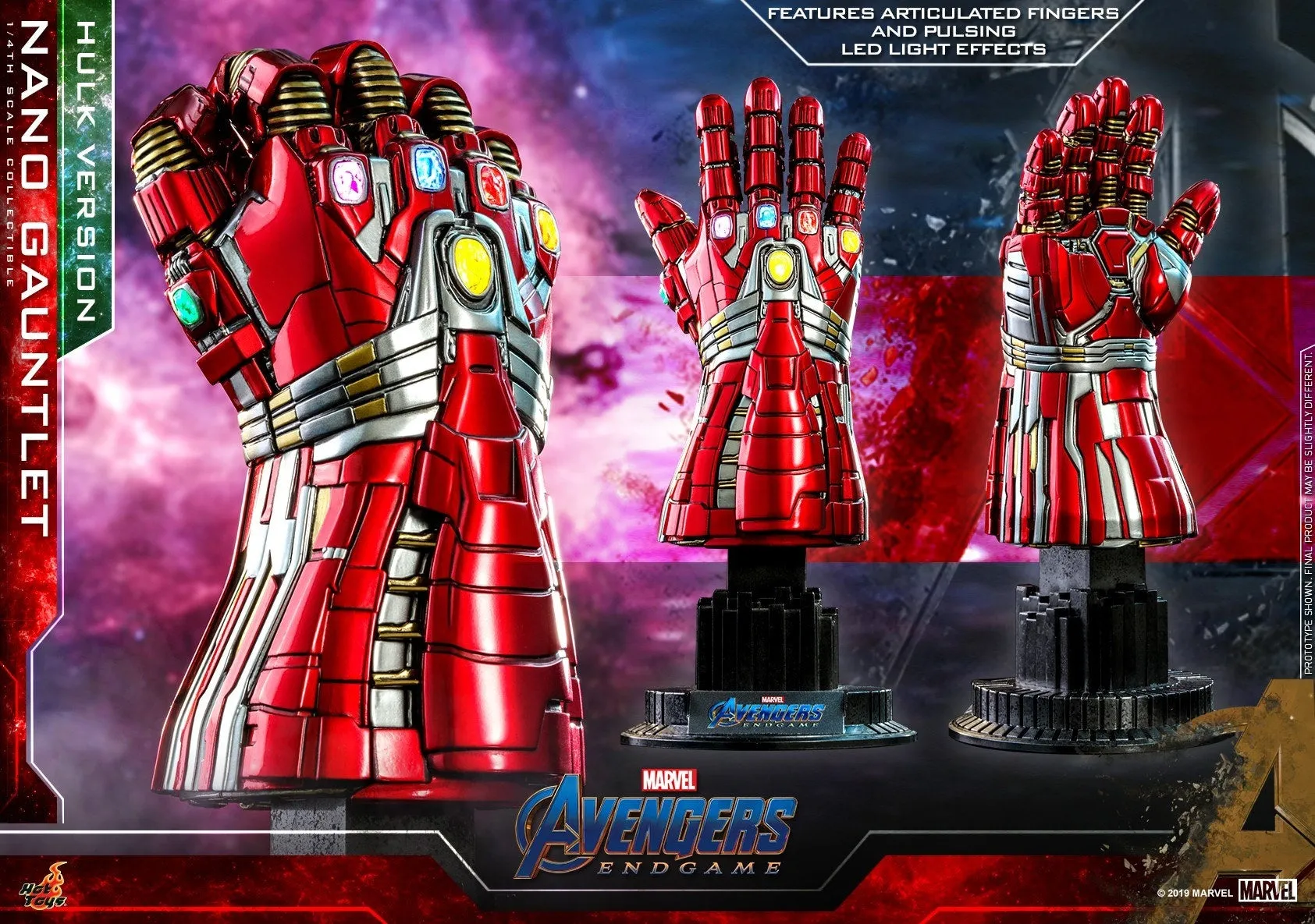 Hot Toys - ACS009 - Avengers: Endgame - 1/4th scale Nano Gauntlet (Hulk Version) Collectible