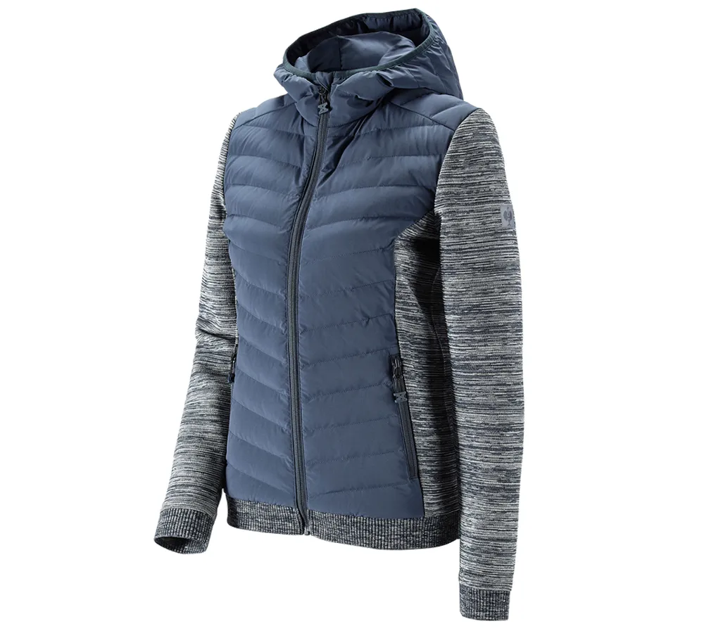 Hybrid hooded knitted jacket e.s.motion ten,ladies