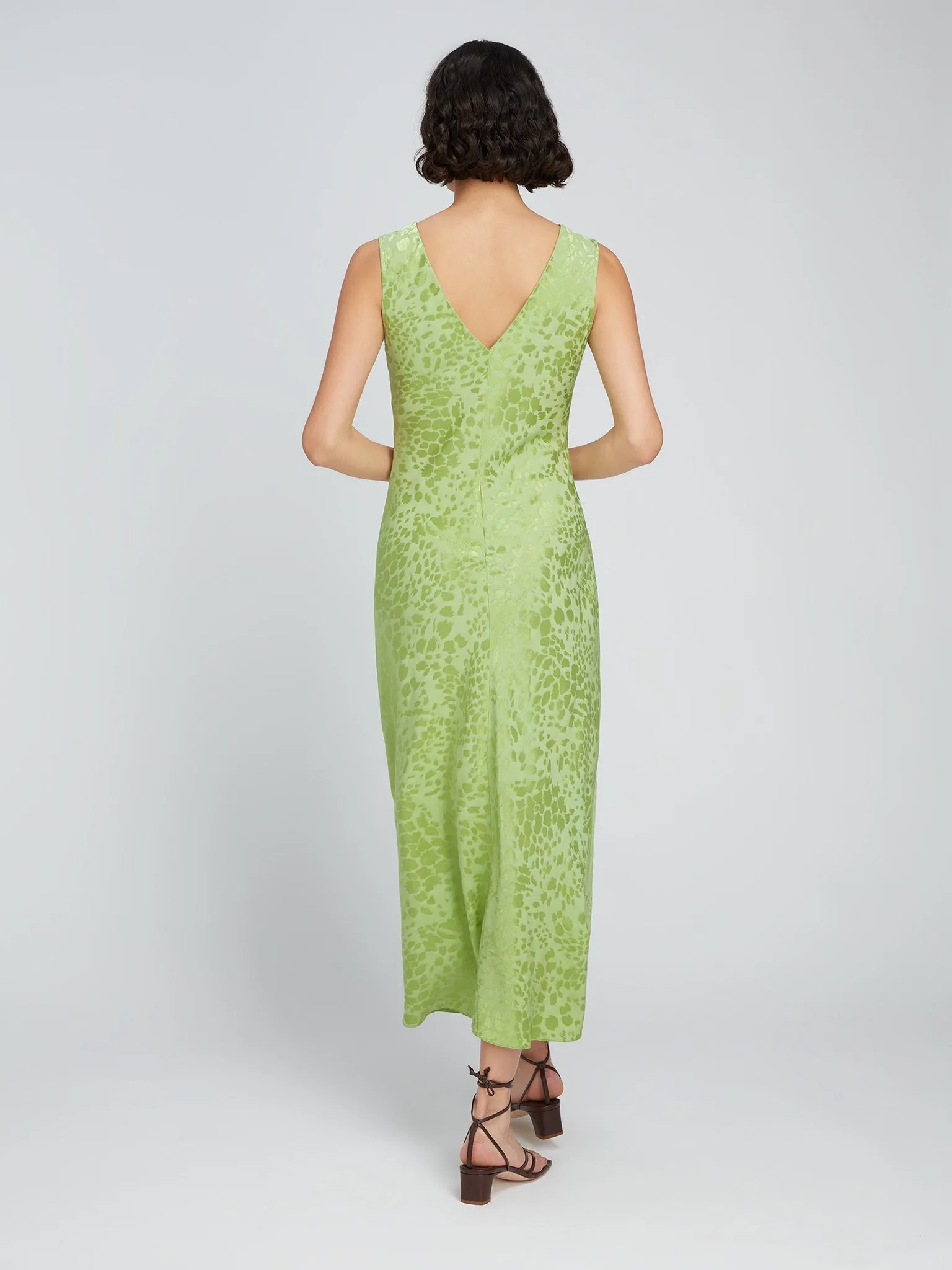 Iris Maxi Dress in Pistachio Green