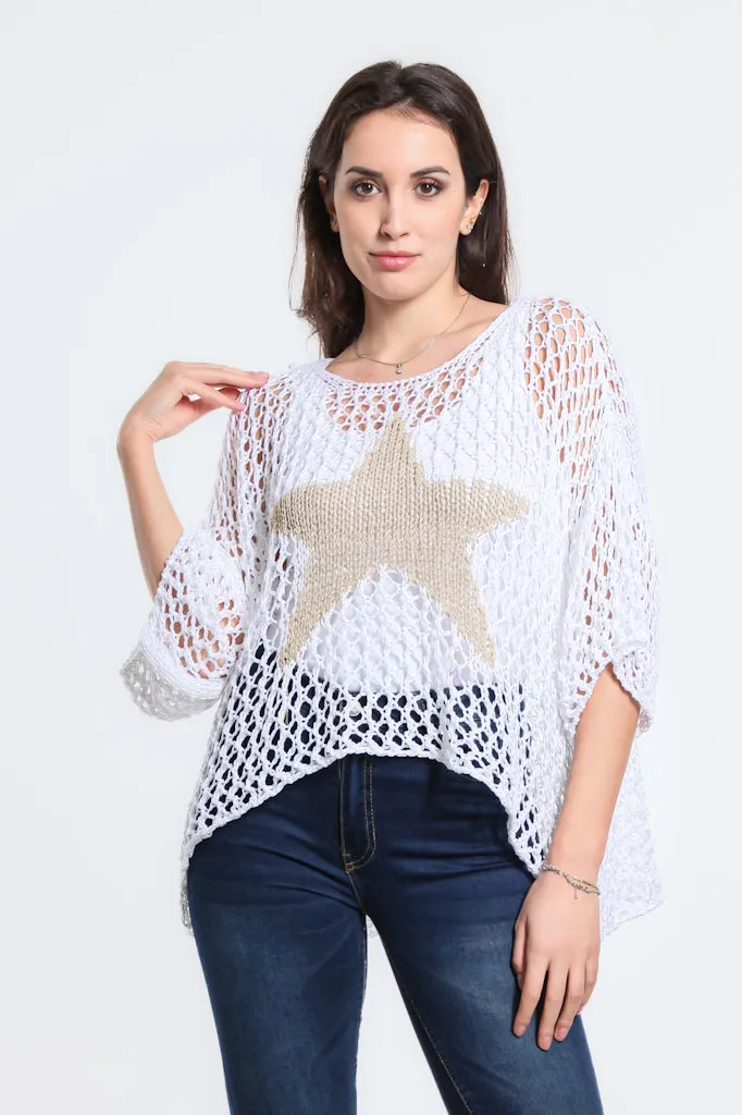 Kelsey Open Knit Star Sweater (BSS302)