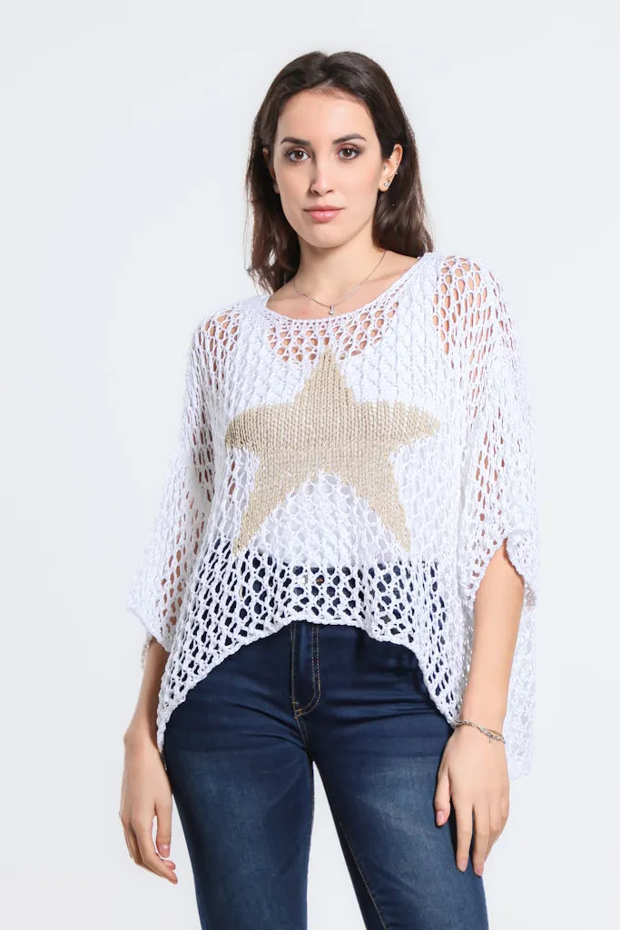 Kelsey Open Knit Star Sweater (BSS302)