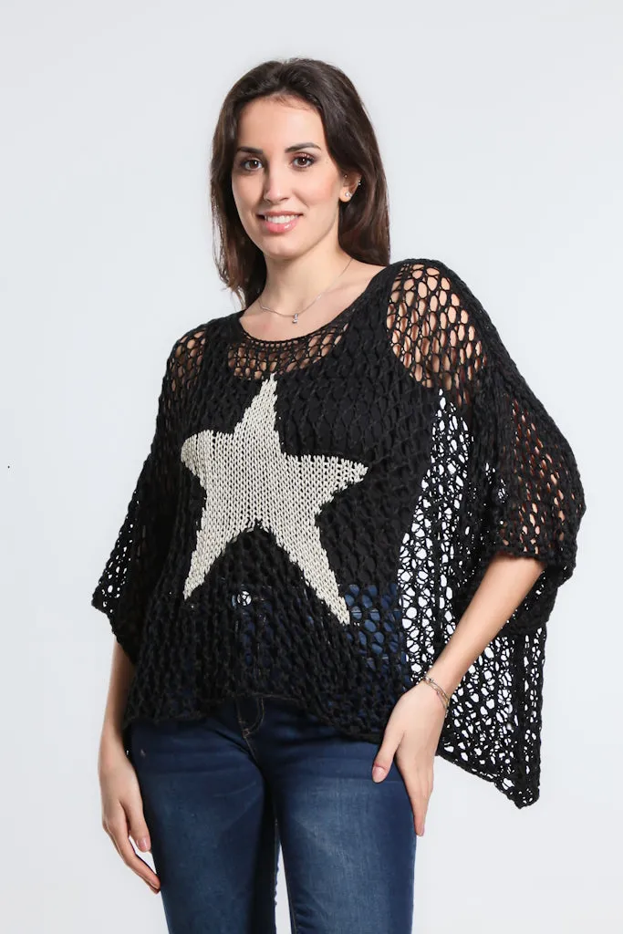 Kelsey Open Knit Star Sweater (BSS302)