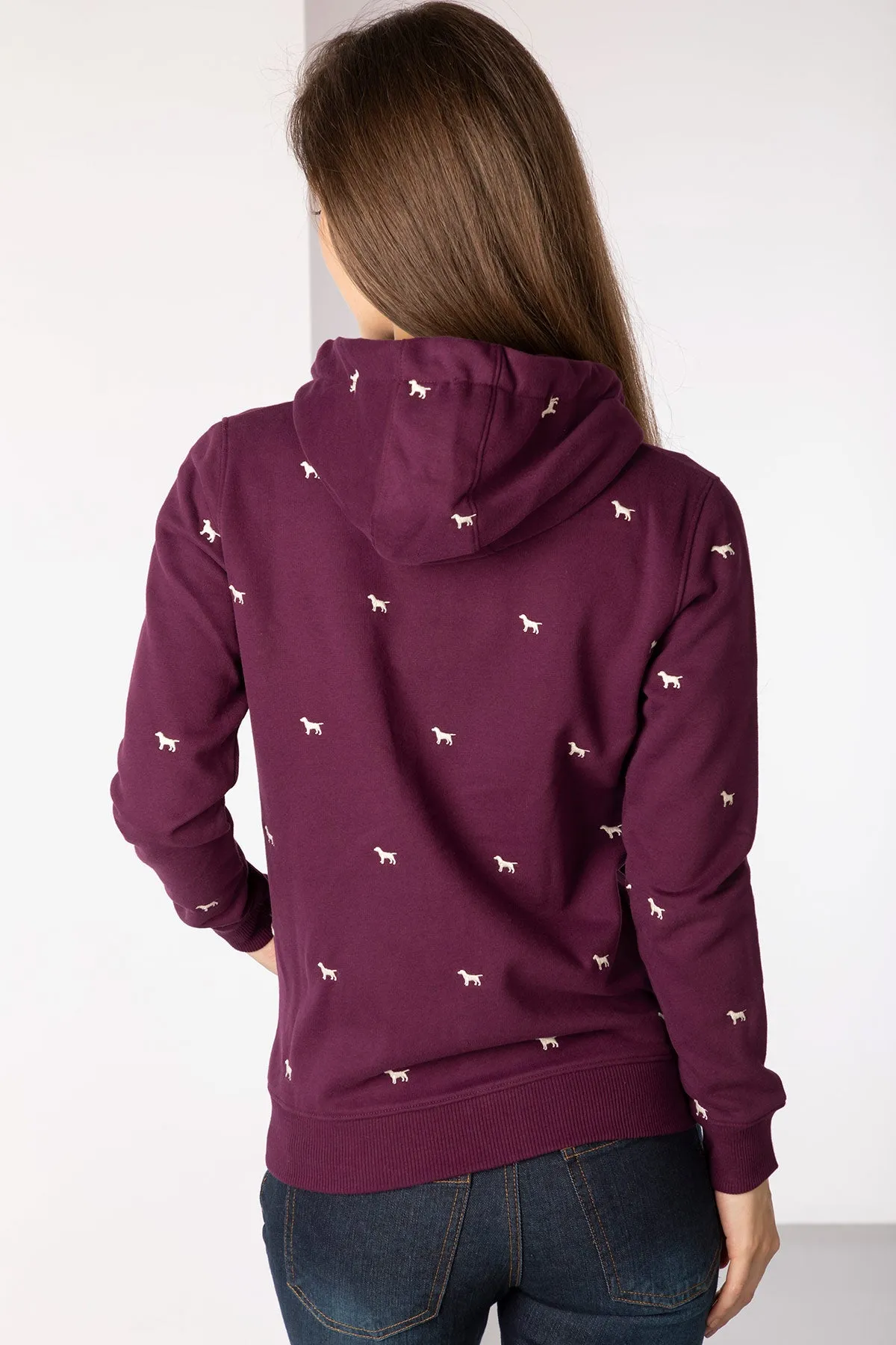 Ladies Embroidered Zip Up Hoodie - Emily