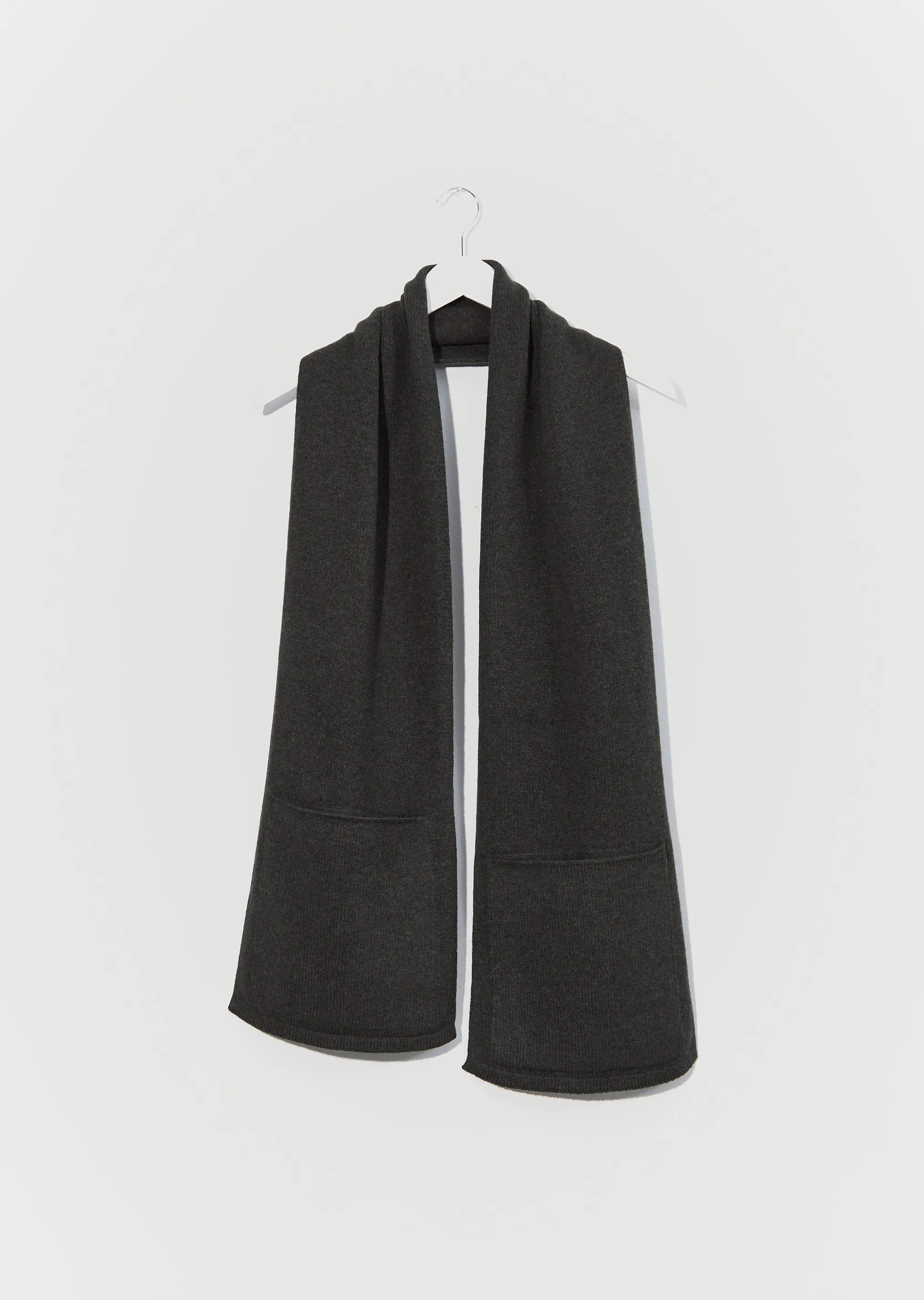 Lambswool Pocket Scarf — Khaki