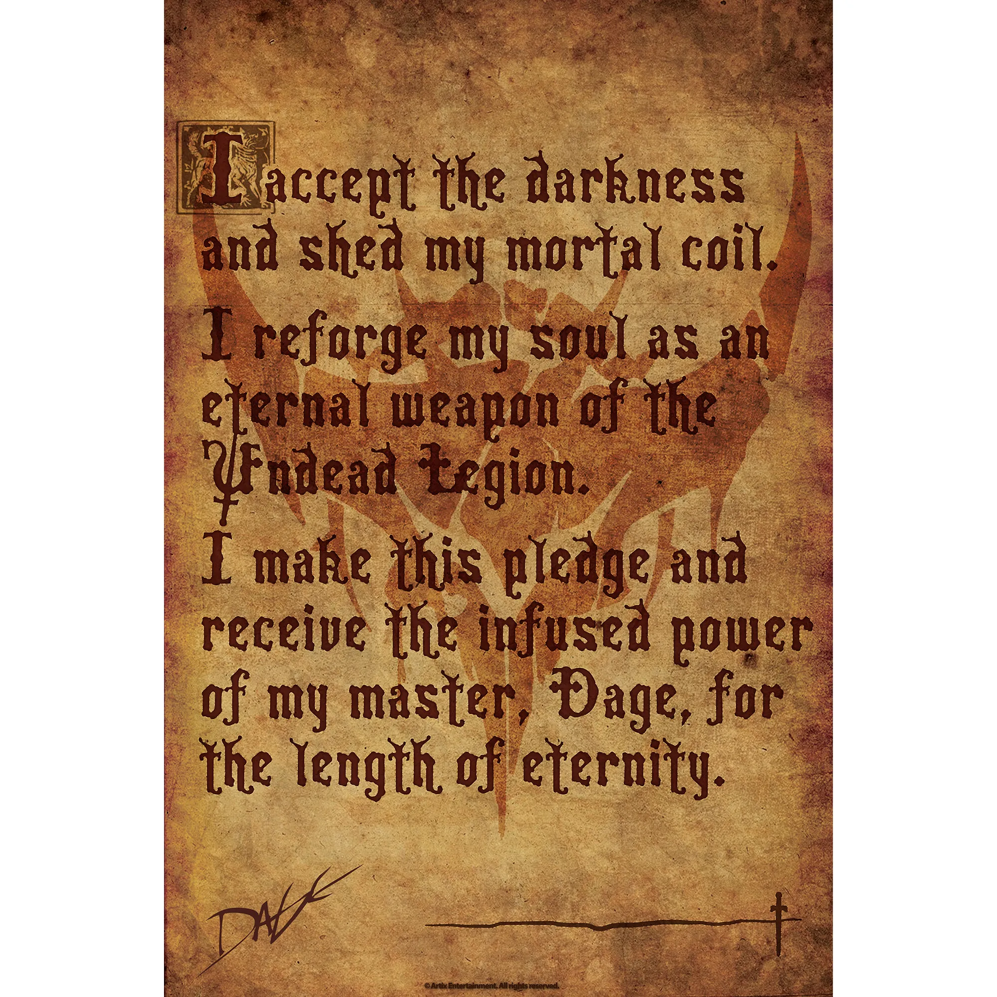 Legion Pledge Scroll - Collector's Print