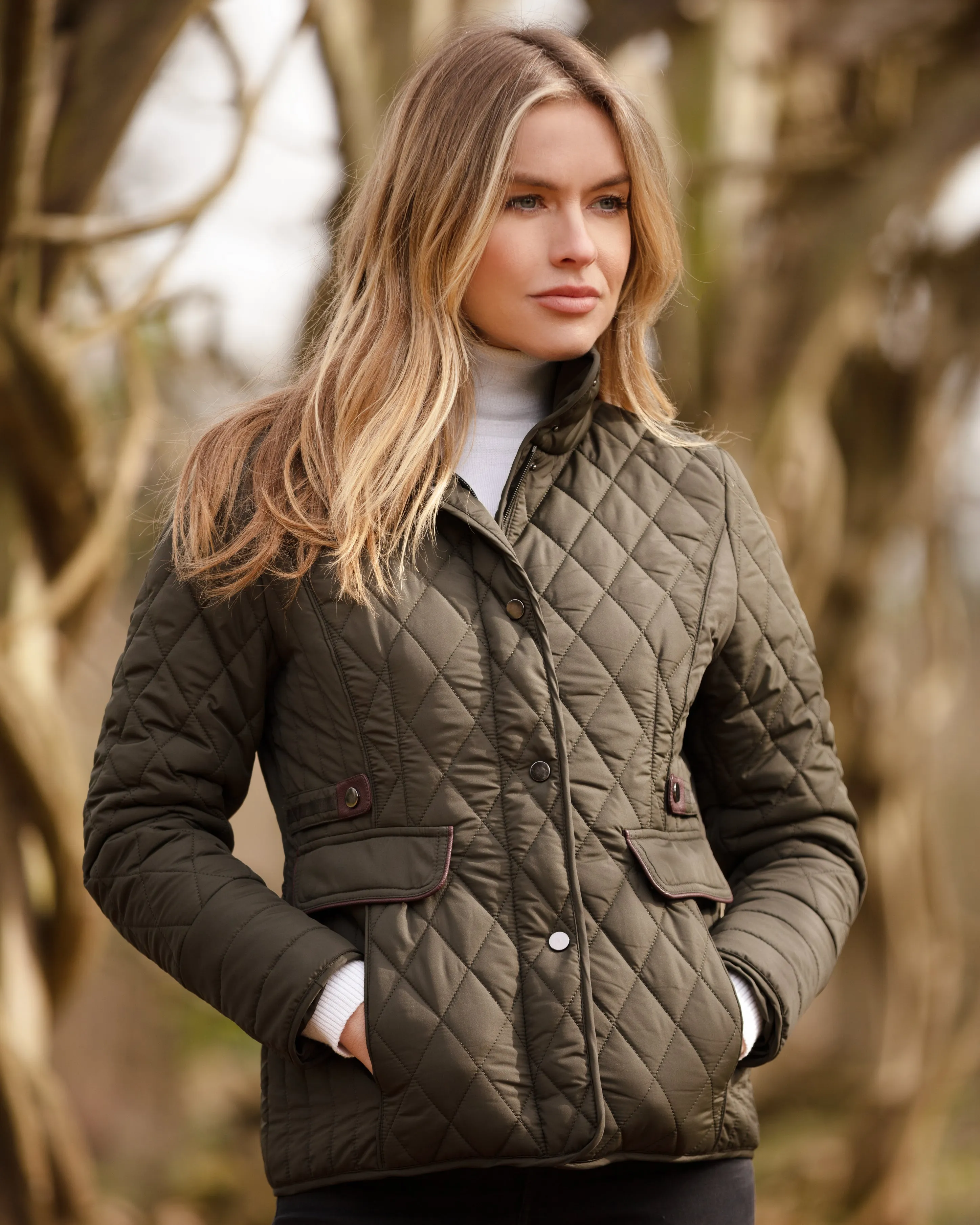 LJ002 - Ladies Maya Quilted Jacket - GREEN