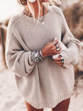 Loose Knitted Autumn Winter Knitwear Pullover