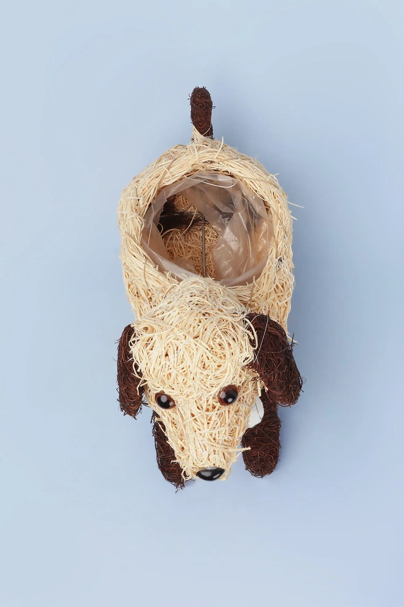 Lovely Sitting Fibre Dog Planter