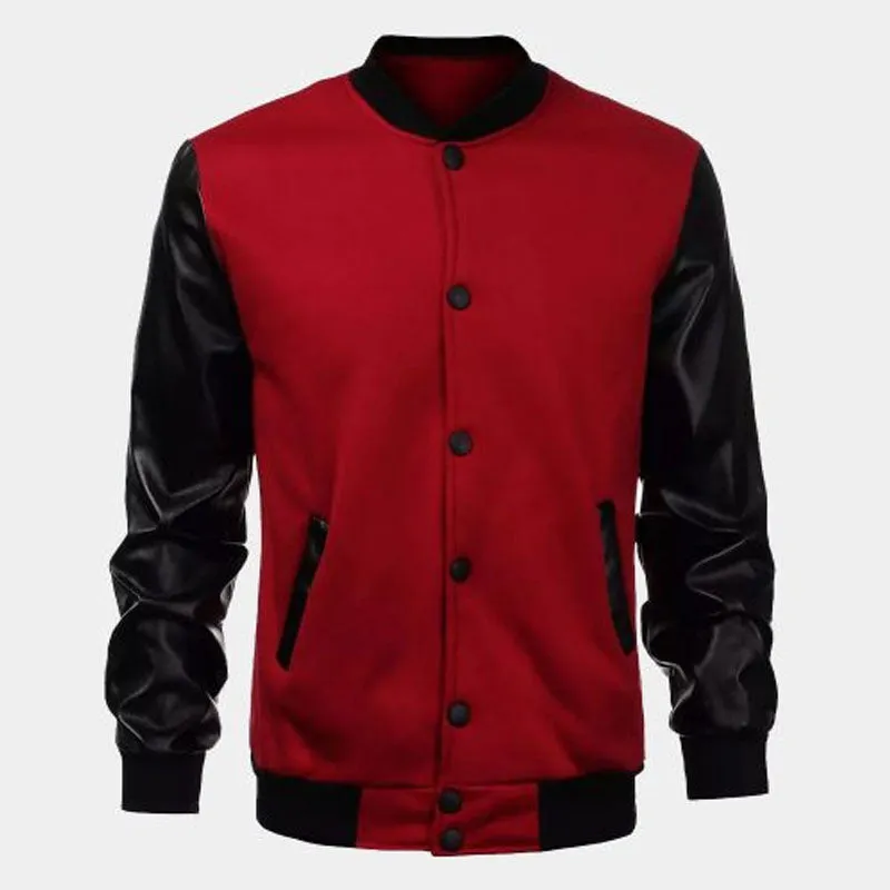 Mens Best High School Baseball  Slim Fit Varsity Bomber Jacket