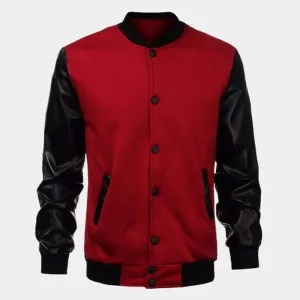 Mens Best High School Baseball  Slim Fit Varsity Bomber Jacket