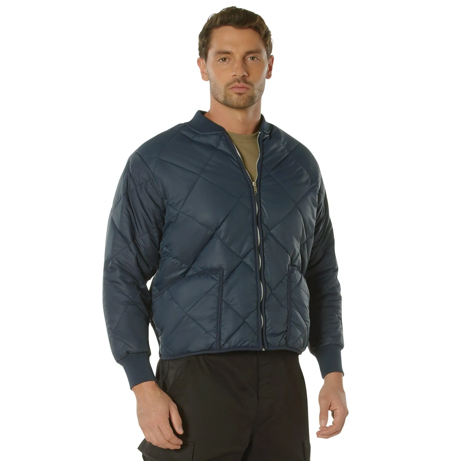 Mens Diamond Nylon Quilted Flight Jacket by Rothco