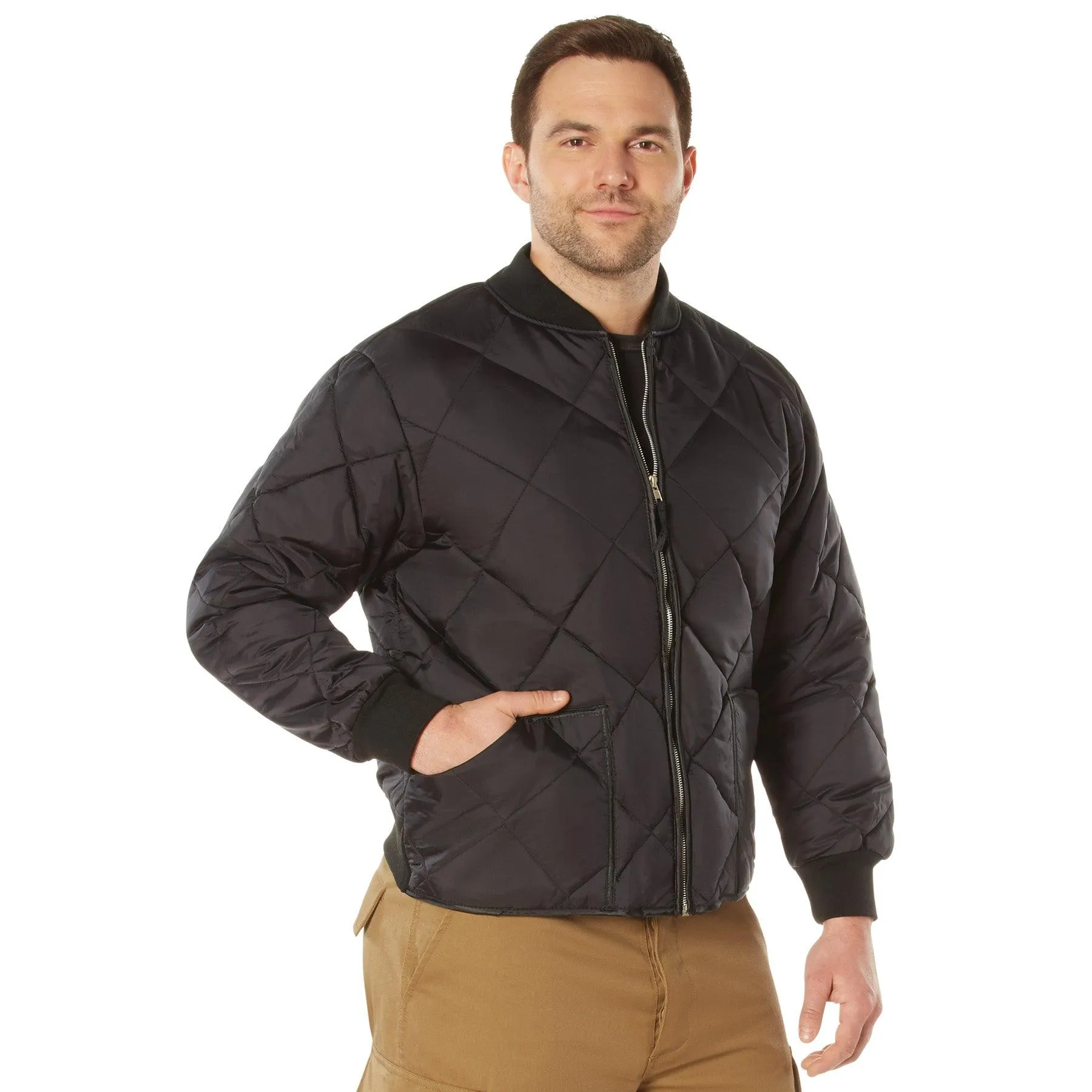 Mens Diamond Nylon Quilted Flight Jacket by Rothco