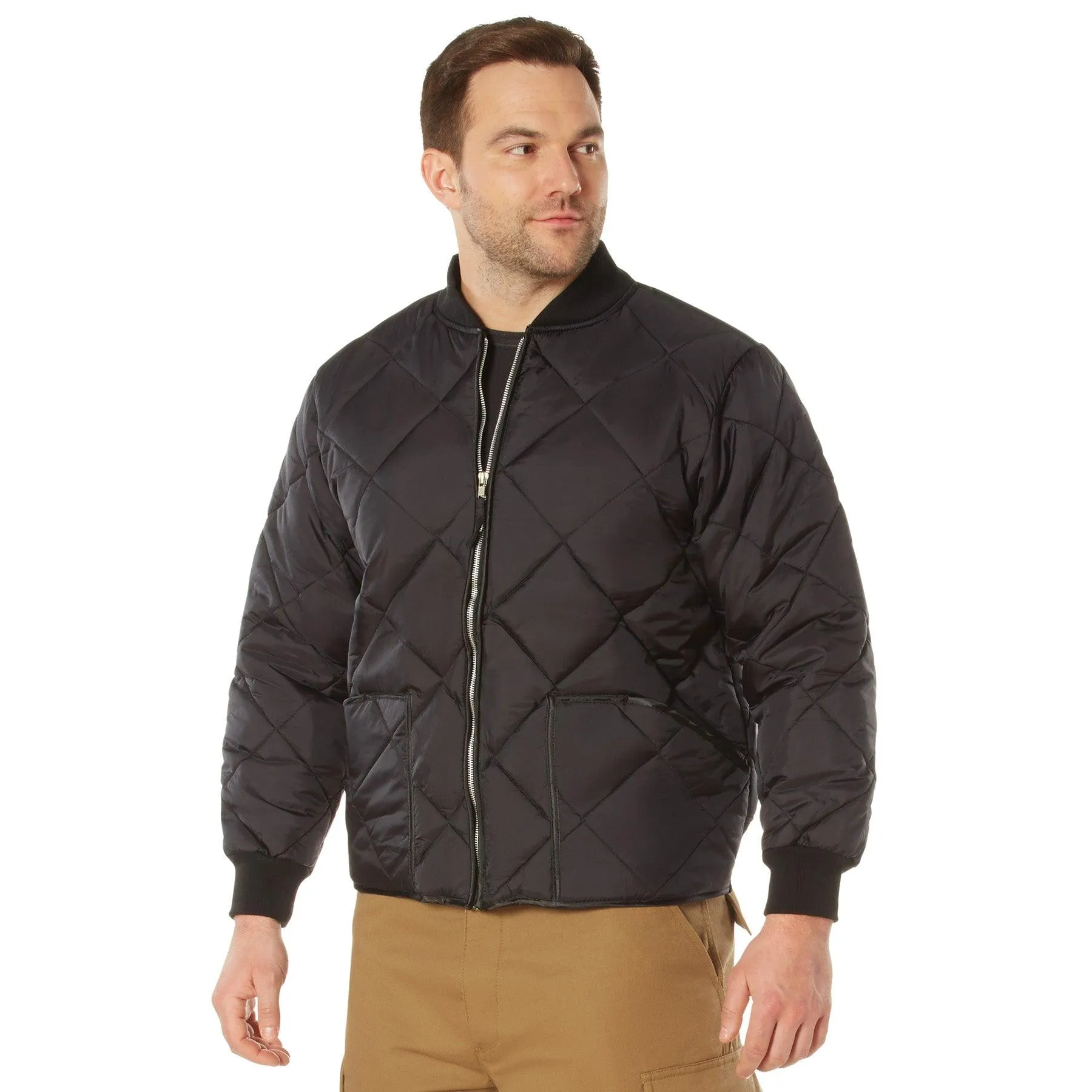 Mens Diamond Nylon Quilted Flight Jacket by Rothco