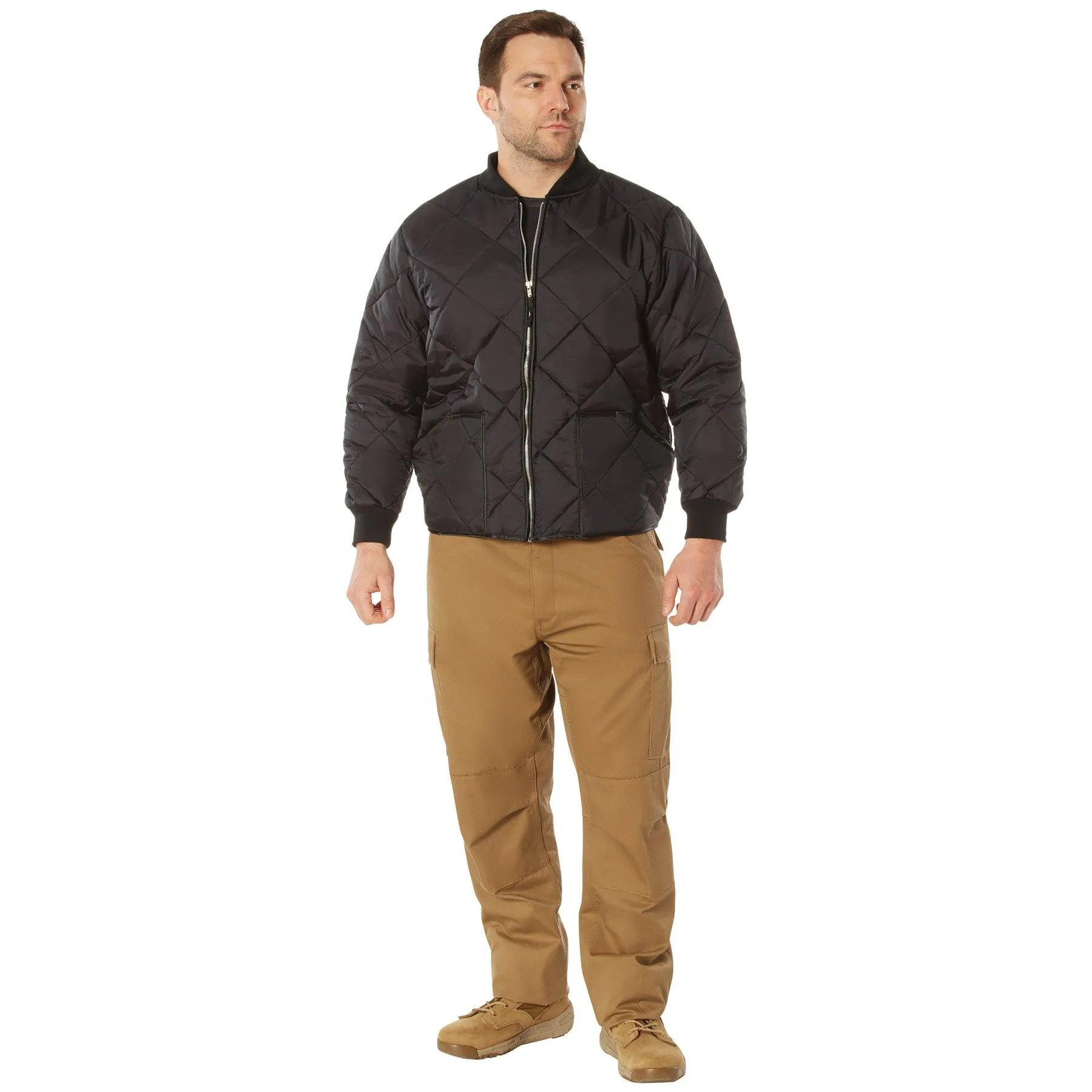 Mens Diamond Nylon Quilted Flight Jacket by Rothco