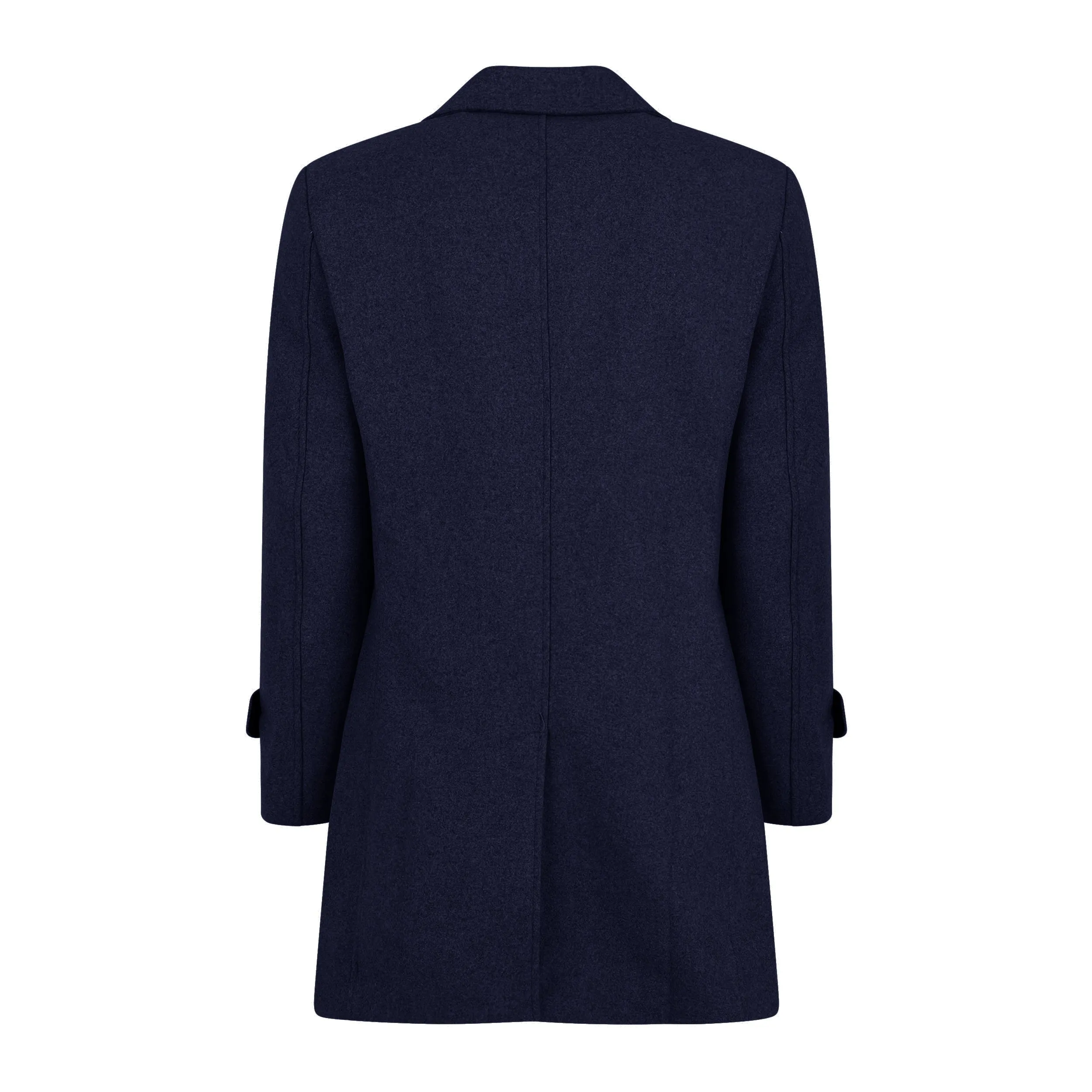 Men's Double Breasted Pea Coat Wool Blend Dress Jacket Peacoat