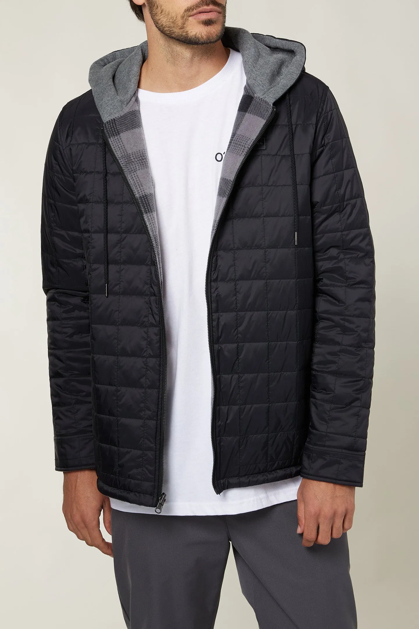 MENS GLACIER HOOD REVERSIBLE JACKET