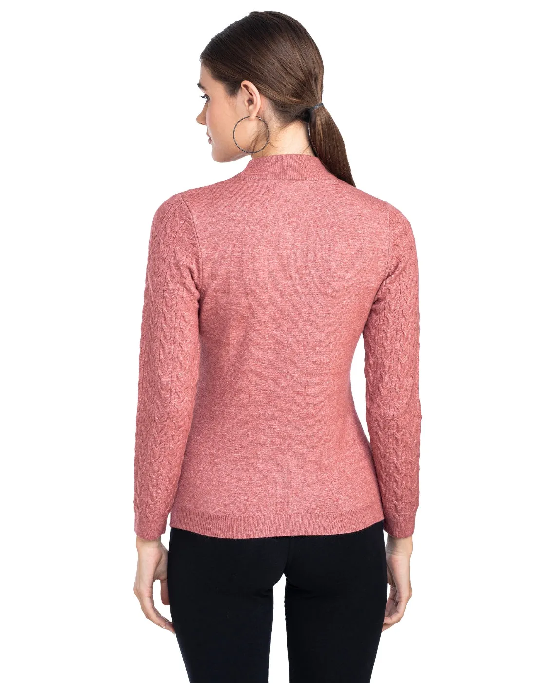 Moda Elementi Knitted sweaters pullover styles Pink