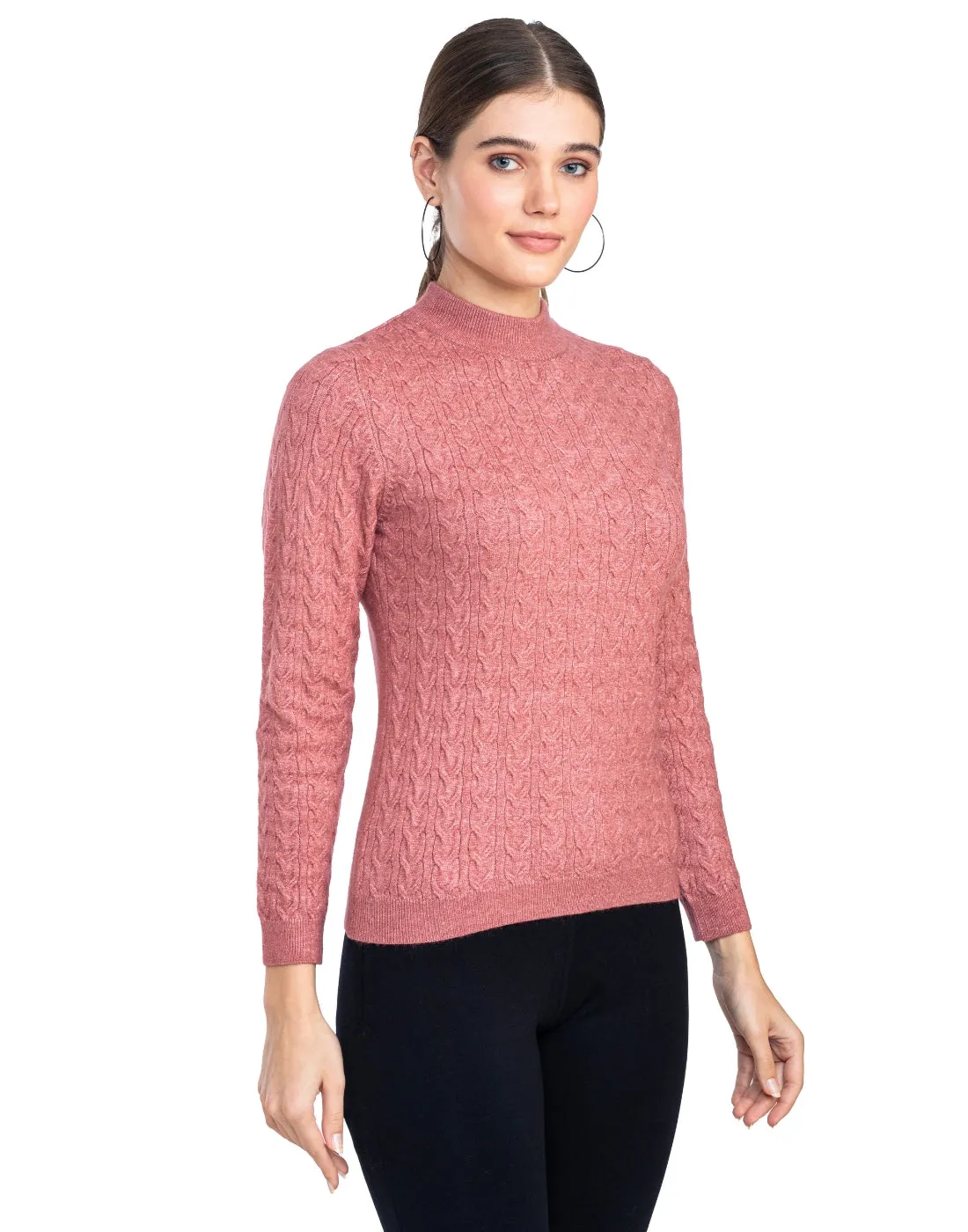 Moda Elementi Knitted sweaters pullover styles Pink