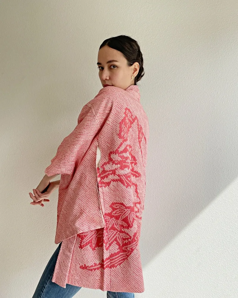 Mountain And Pine Shibori Haori Kimono Jacket