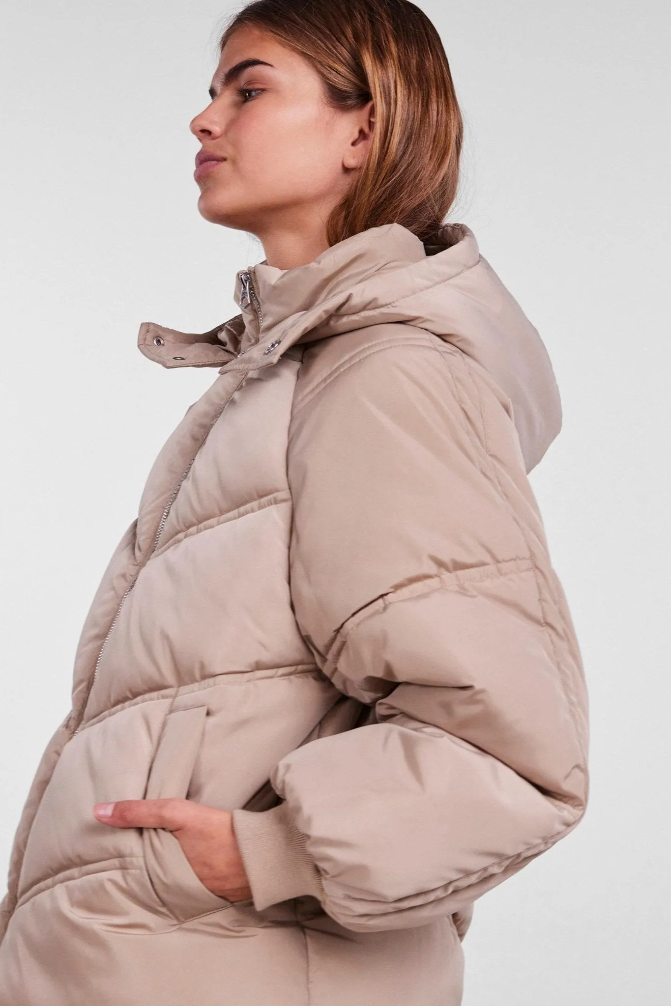 Neli City Puffed Jacket - Silver Mink