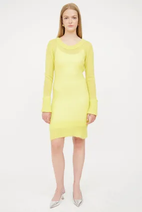 Neon Yellow Sweater Dress