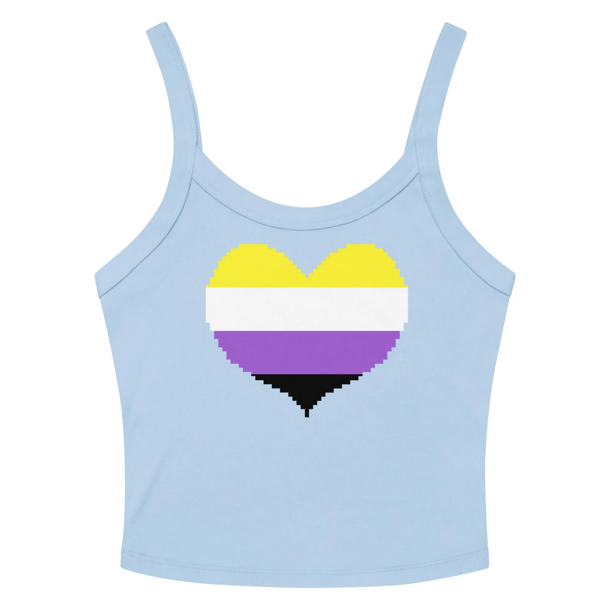 Non-Binary Heart Scoop Neck Tank Top