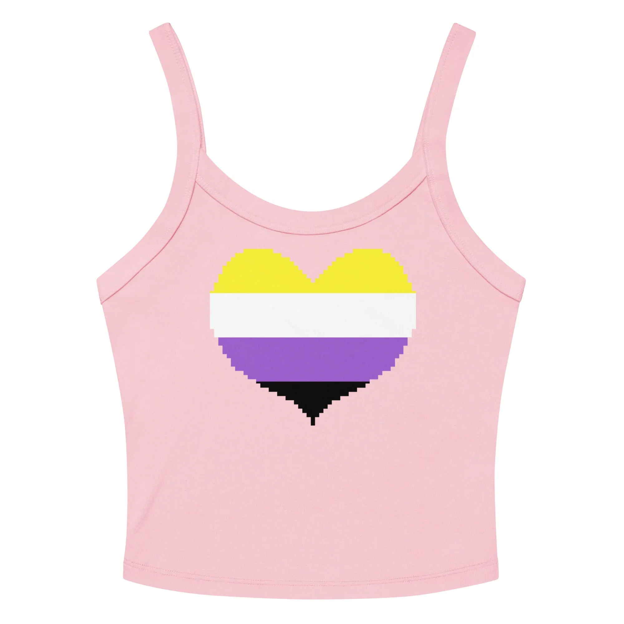 Non-Binary Heart Scoop Neck Tank Top