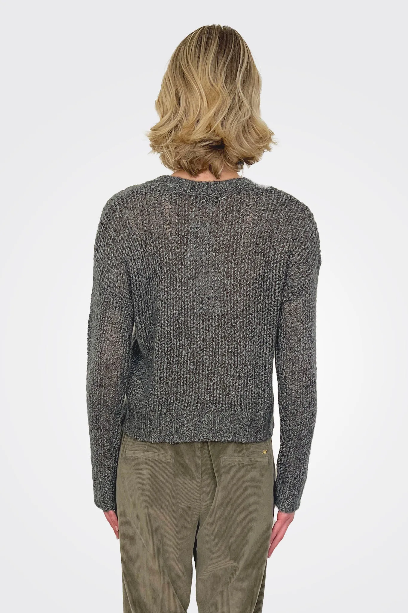 Open Gauge Crew Pullover - Graphite